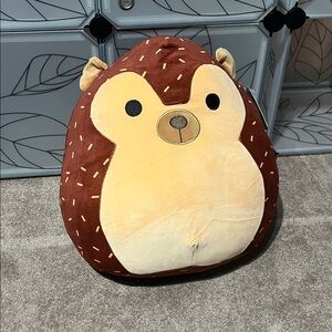 Brown and Cream Squishmallow Hans Hedgehog Plush #3